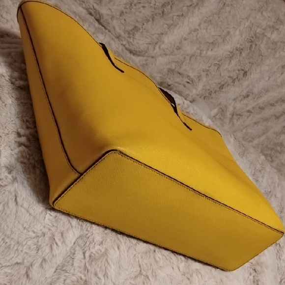 EUC💕Michael Kors Yellow Structured Tote with Logo - Picture 3 of 8
